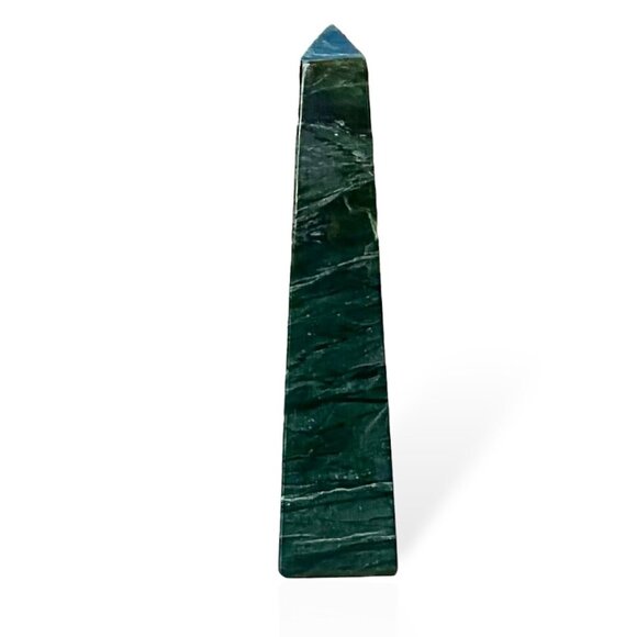 Nephrite Jade Green Crystal Point XL Tower Obelisk Polished Gemstone Point (G) - Picture 8 of 15